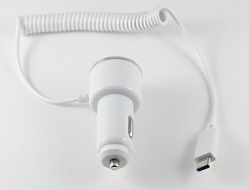 2016 lastest model 12~24V 5v-2.1A metal car charger with cable for iphone car charger