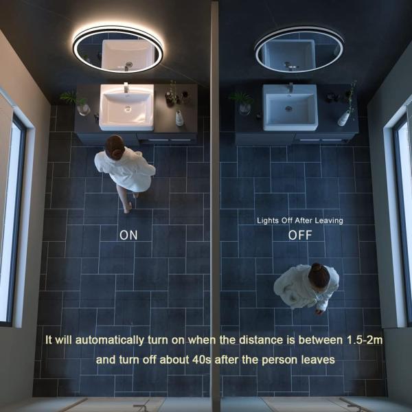 Smart Mirrors Radar PIR Motion Sensor Light Switch Integrated and Customizable Design
