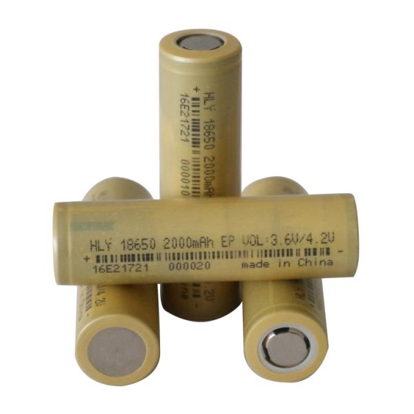 Bateria alta superior lisa do dreno da bateria de lítio 18650 do volt 2000mah do KC 3,6 500 vezes