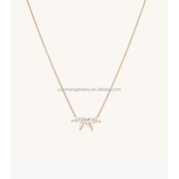 925 Серебряный 14K Покрытый Ожерелье 18 