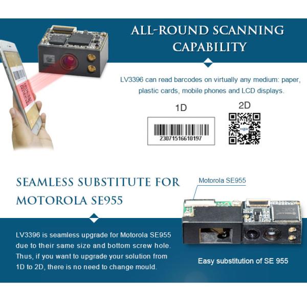 752*480 CMOS Image Sensor 2D Arduino Barcode Scanner Module Laser Scan Engine TTL232