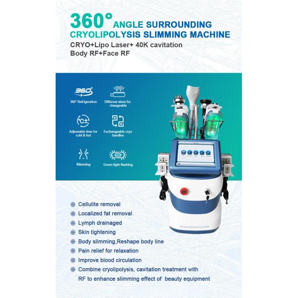 360 Cryolipolysis уменьшая прибор дренажа машины жирный замерзая лимфатический