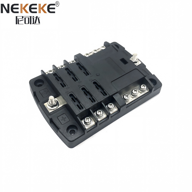 6 Way Blade Fuse Holder Negative Bolck Box Without Cover Witch Screw Terminal For Marine Boat