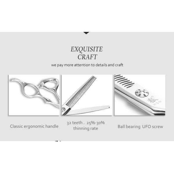 Japanese Steel Hair Thinning Scissors , Stable Special Hairdressing Scissors