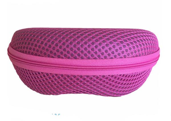 2025 fashion  zipper  sunglasses cover with mesh material and your own logo printed
