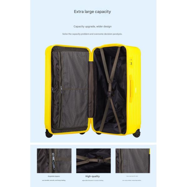 9014 Thickened ABS+PC Suitcase with TSA Lock and Aluminum-Magnesium Frame for Secure Travel