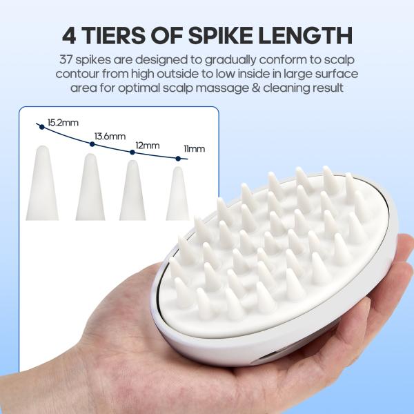 Interchangeable Scalp Massager Brush Soft / Moderate / Hard Scalp Massage Hair Wash