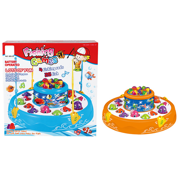 Electric Fishing Game 3 Years Children's Play Toys 42 Pcs Music Light