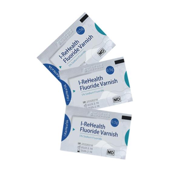 0,5 g de verniz de fluoreto de sódio a 5% para proteção dentária pediátrica