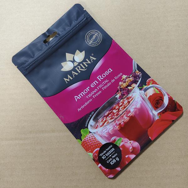 Custom Smell Proof Rose Tea Packaging Bags with Zipper Closure