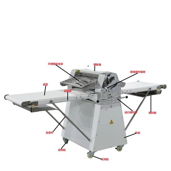 Heavy Duty Vertical Dough Sheeter 0.75kw Power 6.5kg Max Dough Weight Kitchen Equipment