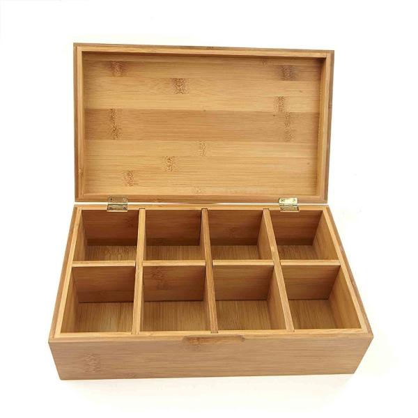 Stackable Wooden Box Tea Bag Chest Antibacterial Environmental Friendly