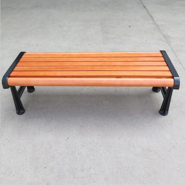 380mm High Backless Cast Iron And Wood Garden Bench