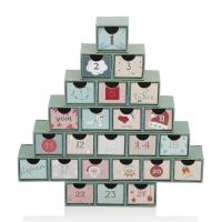 Caixas de armazenamento de papel decorativas biodegradáveis para caixas de presente de Natal com gavetas
