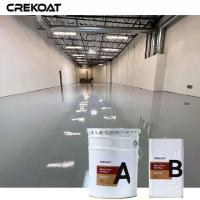 Revestimento industrial de piso epoxi transparente auto-nivelado com flocos de vinil decorativos
