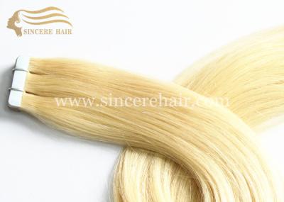 Top Quality 26 Inch Long White Blonde Double Drawn Seamless Tape In Remy Human Hair Extensions for sale