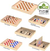 Ensemble de jeux de société en bois avec échecs, dames, boîte fermée, jeu de hockey Sling Puck, pour les enfants