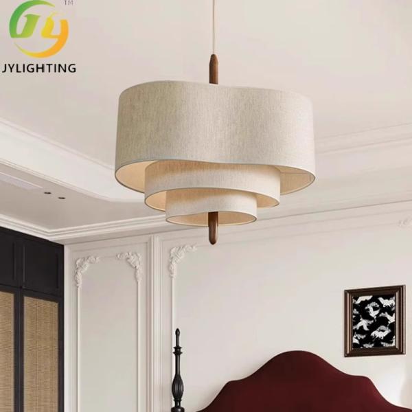 JYLIGHTING Wabi Sabi Japan Linen Pendant Lights Living Room Restaurant Kitchen Dining Chandelier Led E27 Light Home Decorations