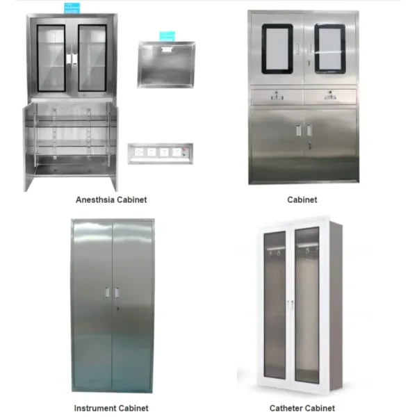 SUS304 Stainless Steel Medical Cabinet with Adjustable Separating Board and Industry Compliant Gap Standard for Operating Theater