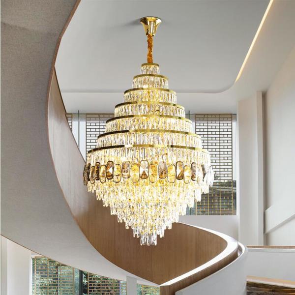 Crystal villa large chandelier for living room hotel lobby decoration lighting(WH-NC-97)