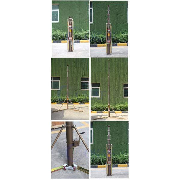 Рангоута телескопической антенны ручной лебедки земля/установленный корабль алюминиевого портативная