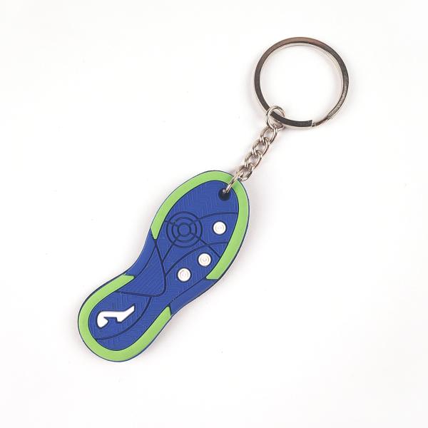 OEM Customized 3D PVC Rubber Keychain Keyrings With 2-Side Logo For Marketing Promotions Gift