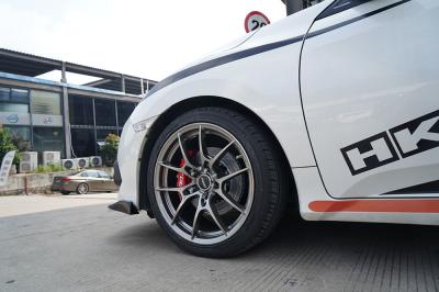 Compasso de calibre forjado de Honda Civic EG6 EK9 Seden P40S 4 pistão EX com rotor de 330*28mm roda de 17 polegadas