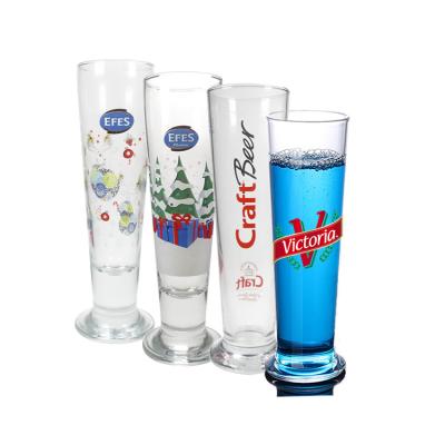 Eco - Friendly Unbreakable Plastic Pilsner Beer Glasses For Parties Shatterproof Recyclable