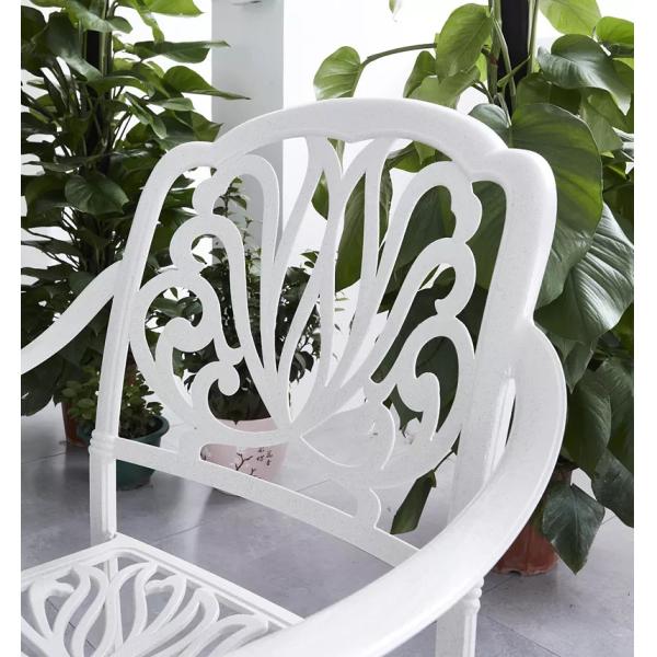 Outdoor Garden Furniture Metal Cast Aluminum Dining Set for Backyard Entertaining