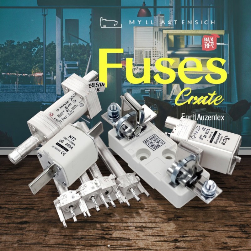 High Breaking Capacity HRC Ceramic Copper Blade Fuse Block Links 500V 120KA 200A NT2/NH2 Non-Indicating Fast Blow CE/TUV