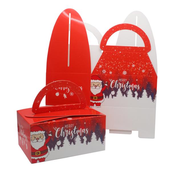Envernizando a caixa luxuosa do saco de papel, empacotamento de gravação das caixas de presente de Natal