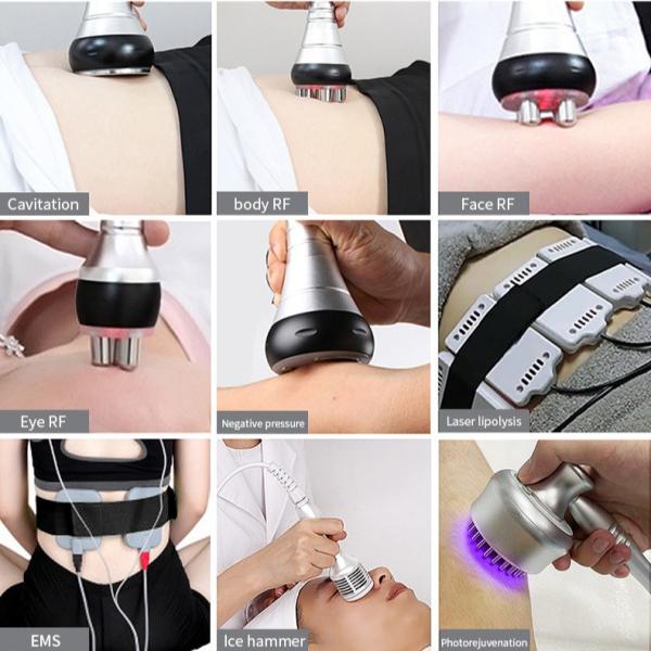 Perda gorda 6 em 1 máquina do laser Lipo, máquina do emagrecimento da cavitação do vácuo do RF