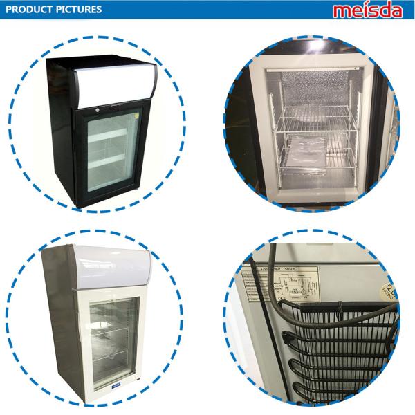 50L hot sale digital control counter top glass door ice cream commercial portable fridge freezer SD50B