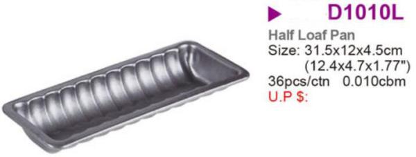 China wholesale carbon steel Bread Molds Non-stick christmas mini baking mold half loaf pan