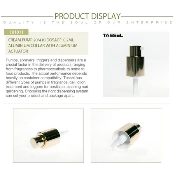 Gold Coated Hand Cream Pump Dispenser 20 410 0.2ML Durable Airless Foundation Pump