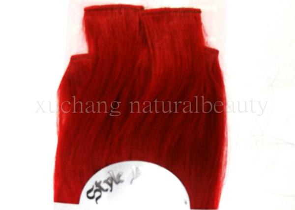 Light color Personalized European Straight Real Hair Clip In Hair Extensions double machine weft
