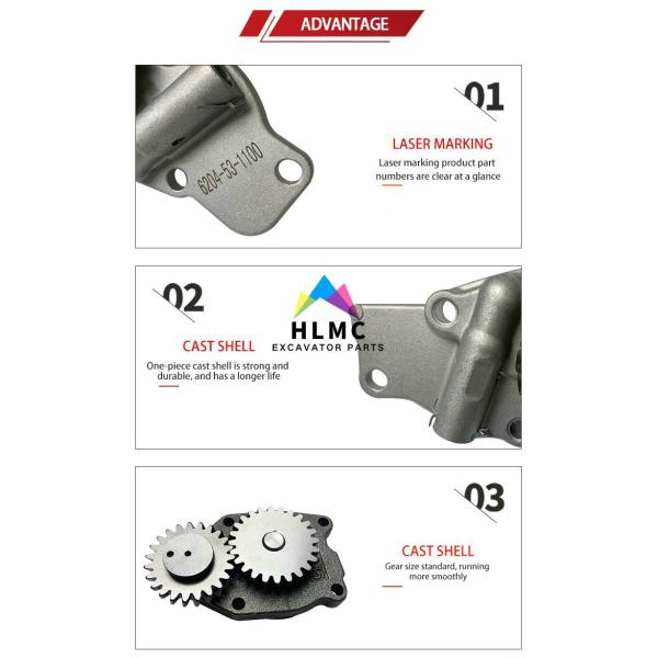 6251-51-1001 Engine Oil Pump SAA6D125E Excavator PC400-6 PC400-7 PC400-8 Wheelloader WA470-3 WA470-6