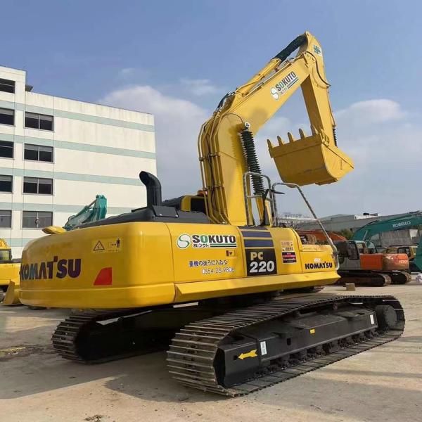 22 tonnes d'équipement d'excavatrice utilisée Komatsu PC220 Excavatrice utilisée Creuseuseuse Haute efficacité