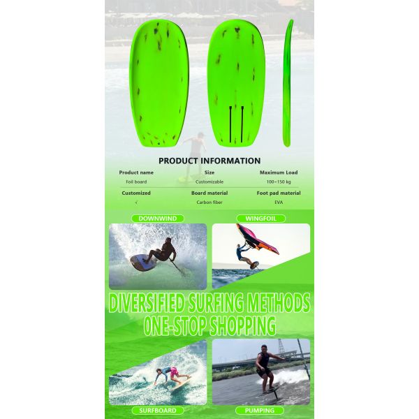 OEM Carbon Fiber Foil Board Surfboard Hard EPS PVC Wingfoil Pump EVA Material
