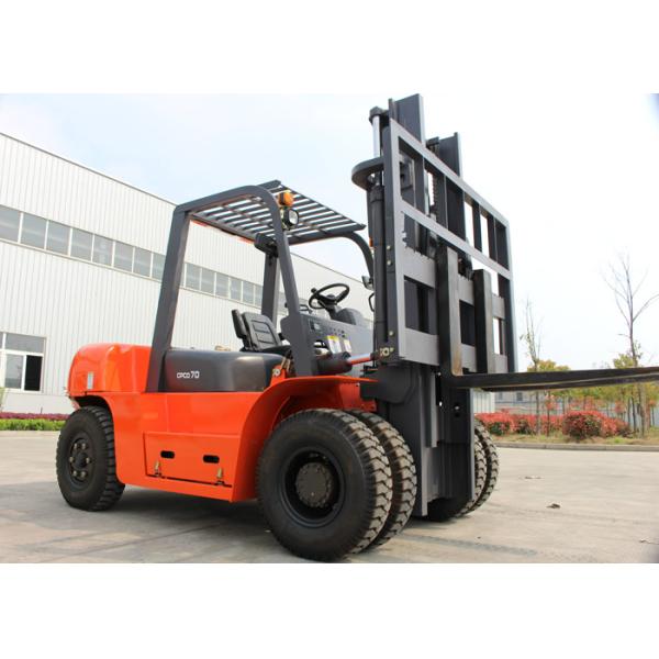 7 Tons Diesel Industrial Forklift Truck With 197MM Free Lift Height
