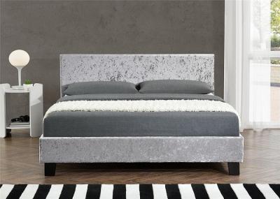 El tamaño de la reina SF833 tapizó el cabecero de Grey Crush Velvet Fabric With del marco de la cama