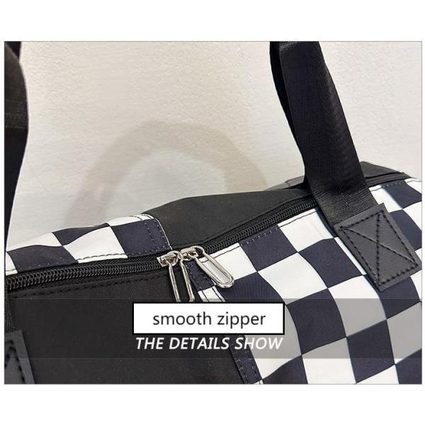 Compact Portable Custom Sports Bags Running Duffel Bag Classical Plaid Print