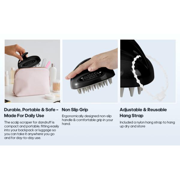 Pet Hair Wash Massager ABS+TPR Scalp Exfoliating Shampoo Brush