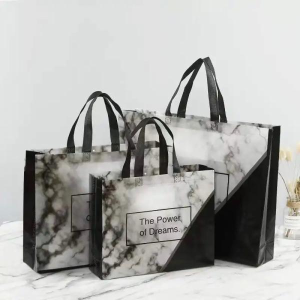 Tote shopping non woven bag wholesale custom personalized Grocery Bag wrapping waterproof logo pp non woven bag