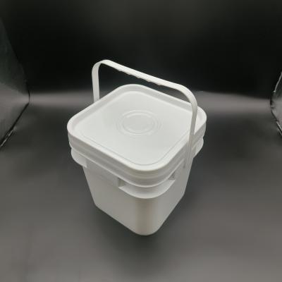 ODM OEM 10 Litre Square Plastic Buckets With Handles Chemical Resistance