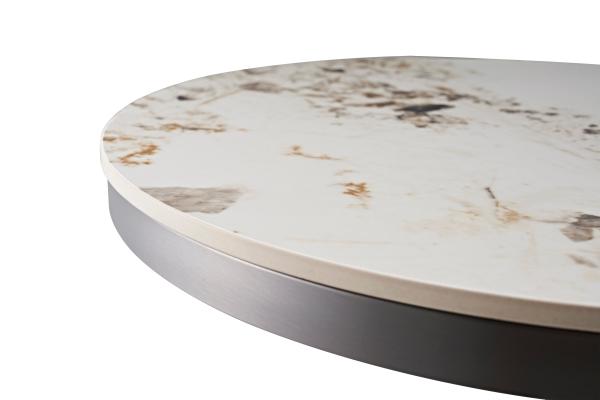 Modern Ceramic Marble Top Round Sintered Stone Coffee Table Living Room Tea Table