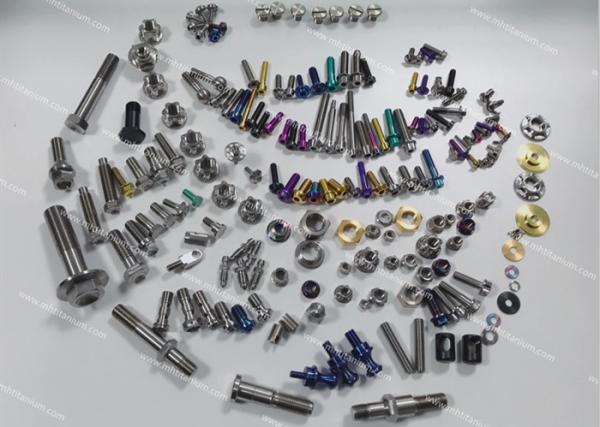 Custom GR5 Ti6Al4V Titanium Bolts And Nuts For Racing Motorcycles / Bicycle