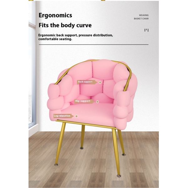 Modern Minimalist Style Single Dressing Lounge Chair for Living Room and Bedroom Accent Furniture Sofa