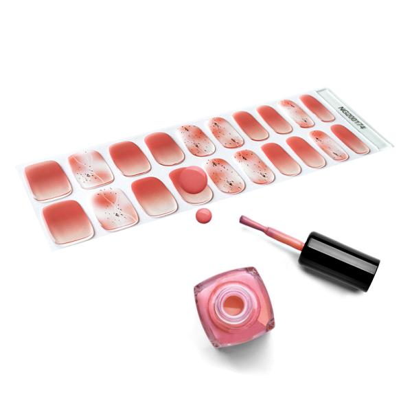 Solid Color Full Cover Semi Cured Gel Fake Nails for Customer's Requirement Customized