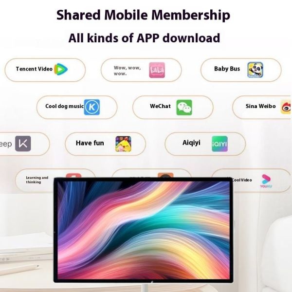 CH 21.5/27/32 Inch Portable TV on Stand Capacitive Touch Screen Smart Android Wireless Display Built-In 5-9H Battery Life SDK